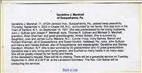 Marshall, Geraldine J